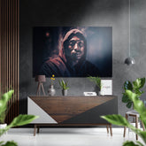 Tupac Brushed Aluminum Dibond Wall Art.